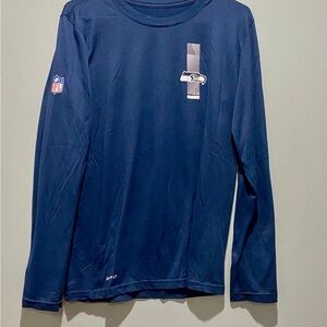 Nike Men's small Navy Blue Long Sleeve Seahawks Tee